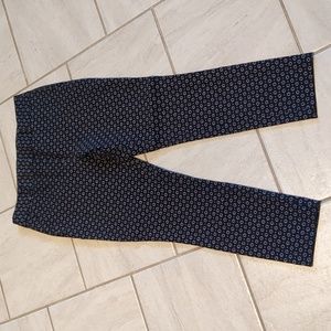 Loft Marisa Skinny Geometric Printed Slash Front Back Welt Pocket Pants 6P